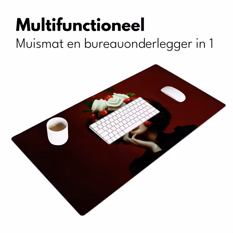 Bureau onderlegger - Vrouw - Kersen - Slagroom — 6