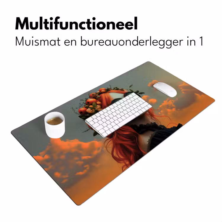 Bureau onderlegger - Vrouw - Kroon - Tomaat - Bascilicum - Zonnebril — 6
