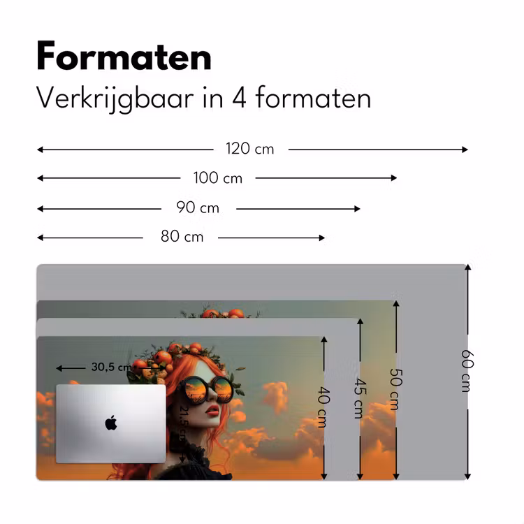 Bureau onderlegger - Vrouw - Kroon - Tomaat - Bascilicum - Zonnebril — 7