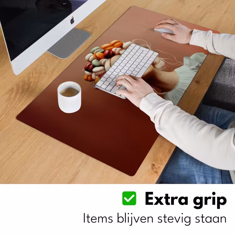 Bureau onderlegger - Vrouw - Macarons - Bril — 5