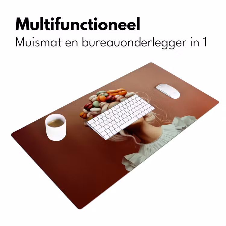 Bureau onderlegger - Vrouw - Macarons - Bril — 6