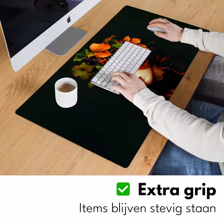 Bureau onderlegger - Vrouw - Rood - Groen - Druiven — 5