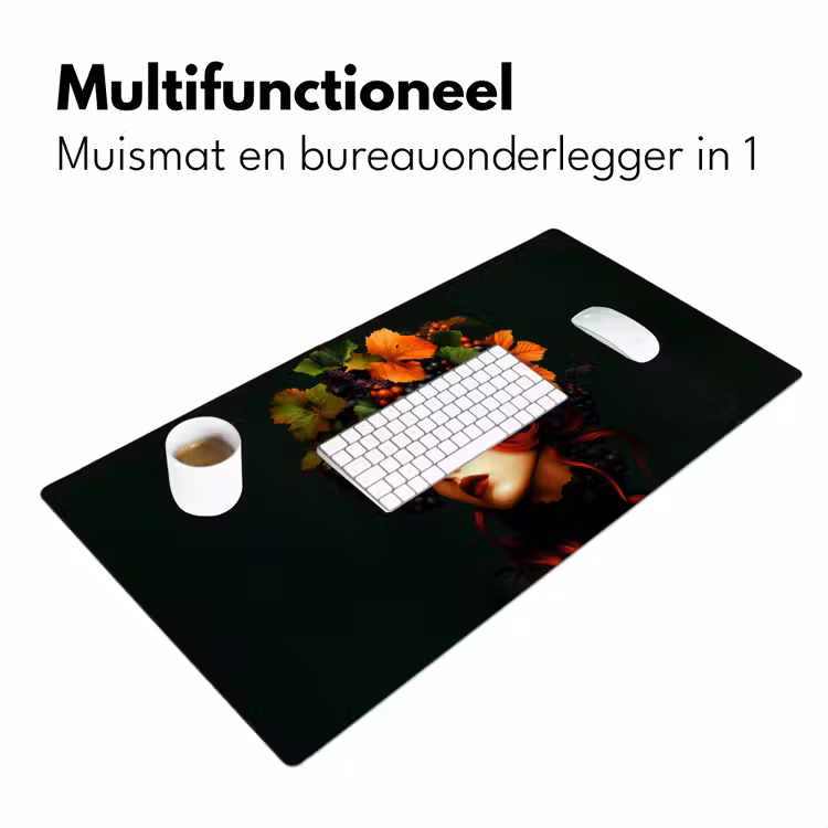 Bureau onderlegger - Vrouw - Rood - Groen - Druiven — 6