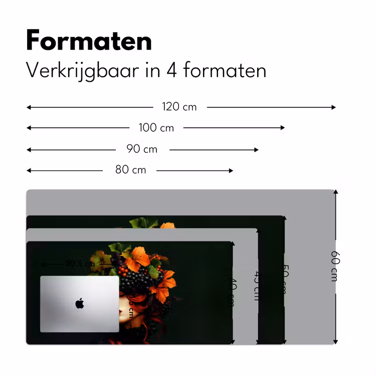 Bureau onderlegger - Vrouw - Rood - Groen - Druiven — 7