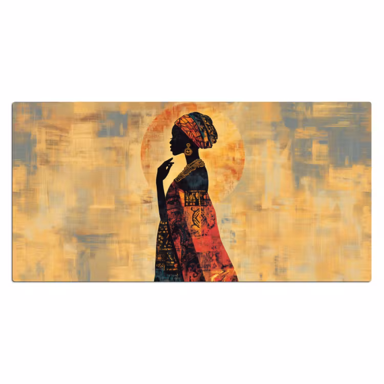 Bureau onderlegger - Vrouw - Silhouet - Patronen - Sierlijk — 1