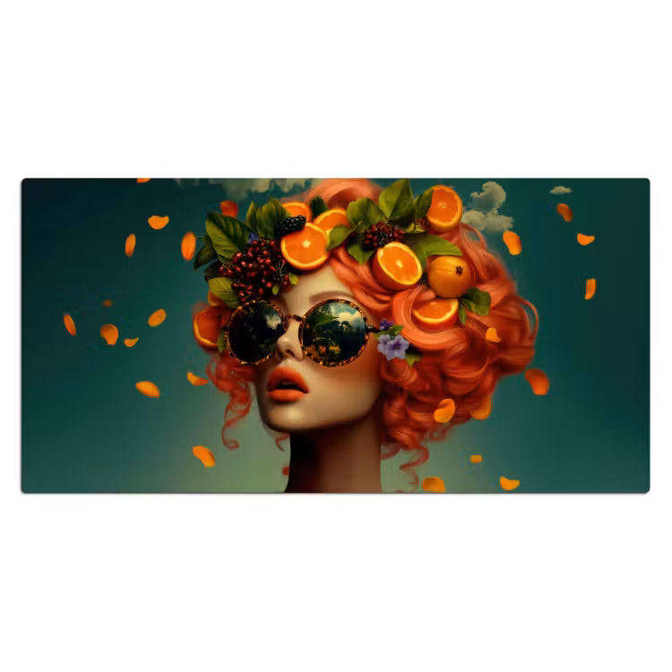 Bureau onderlegger - Vrouw - Sinaasappel - Bessen - Oranje — 1