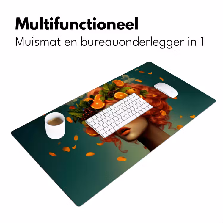 Bureau onderlegger - Vrouw - Sinaasappel - Bessen - Oranje — 6