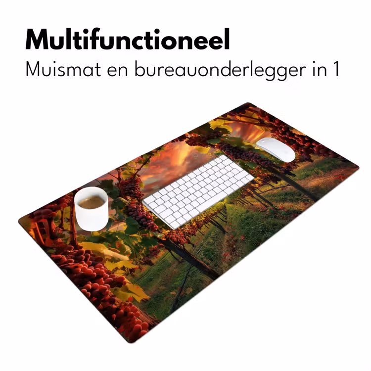 Bureau onderlegger - Wijngaard - Druiven - Zonsondergang — 6