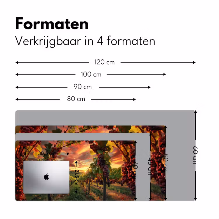 Bureau onderlegger - Wijngaard - Druiven - Zonsondergang — 7