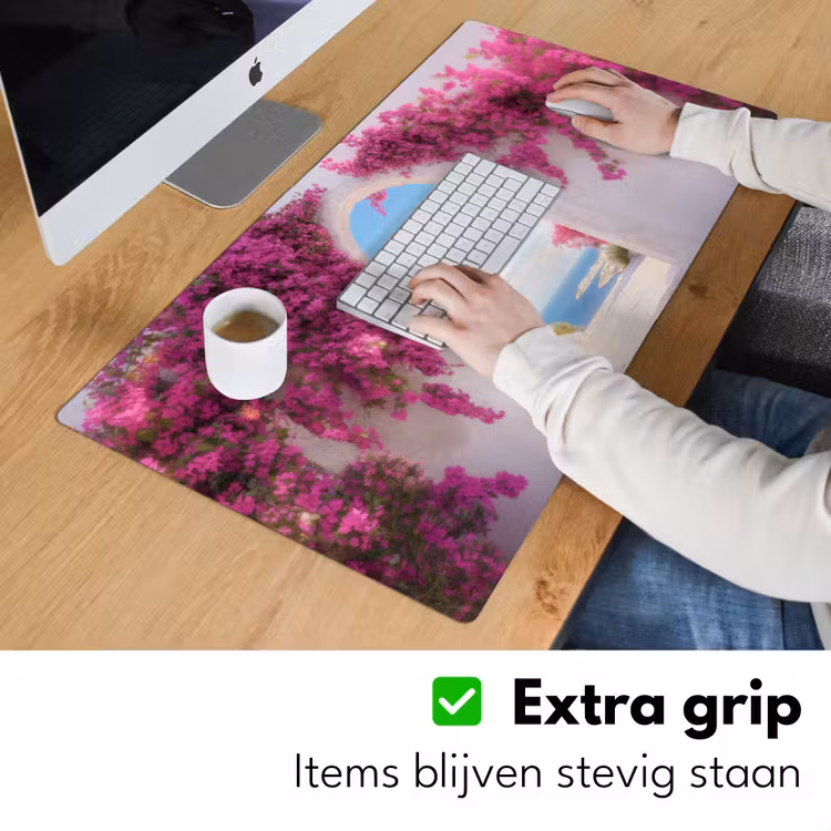Bureau onderlegger - Zee - Roze - Bloemen - Poort — 5