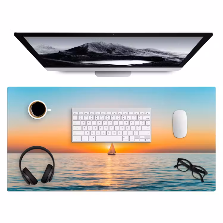 Bureau onderlegger - Zee - Zeilboot - Zonsondergang — 3