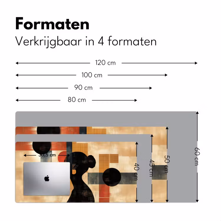 Bureau onderlegger - Zijaanzicht - Vrouw - Vormen — 7