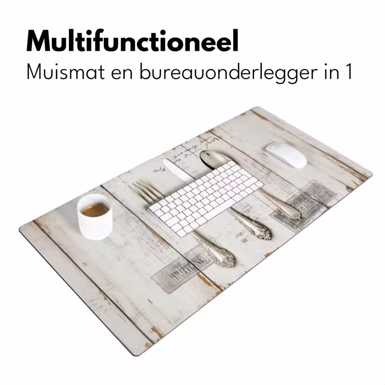 Bureau onderlegger - Zilver - Bestek - Hout — 6