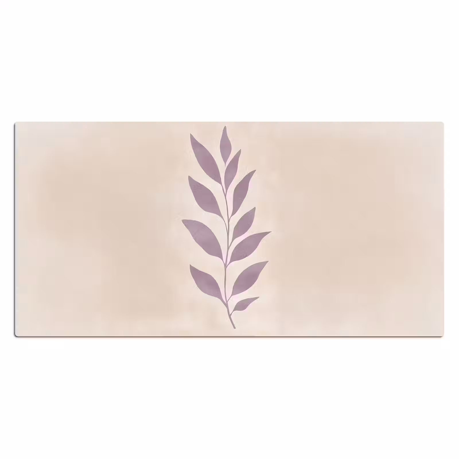 Bureau onderlegger - Tak - Bladeren - Minimalistisch - Beige — 1