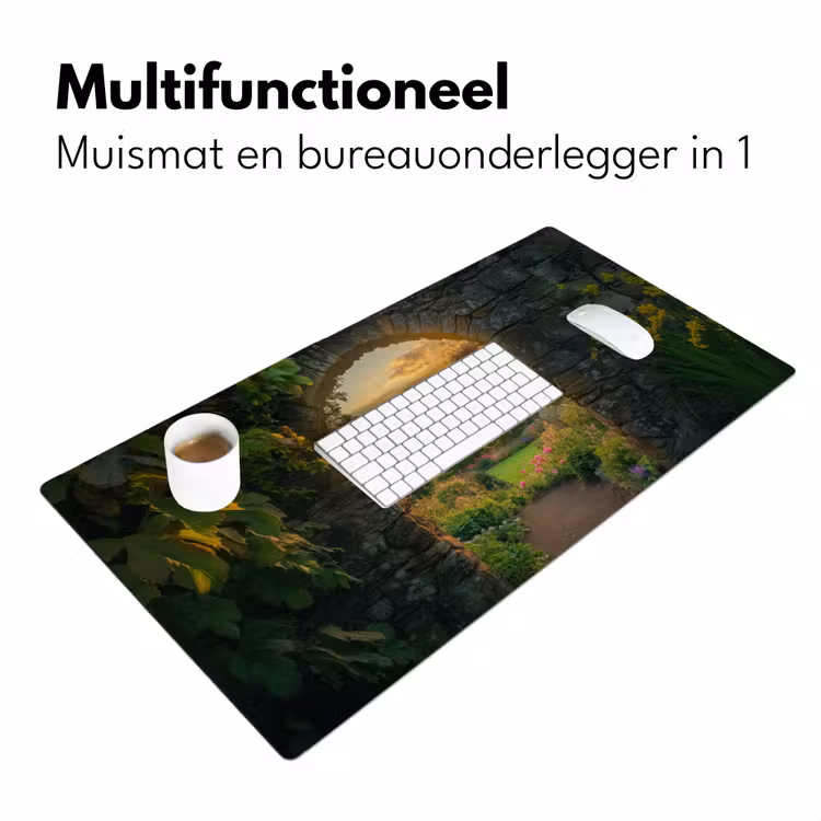 Bureau onderlegger - Poort - Planten - Zonsondergang — 6