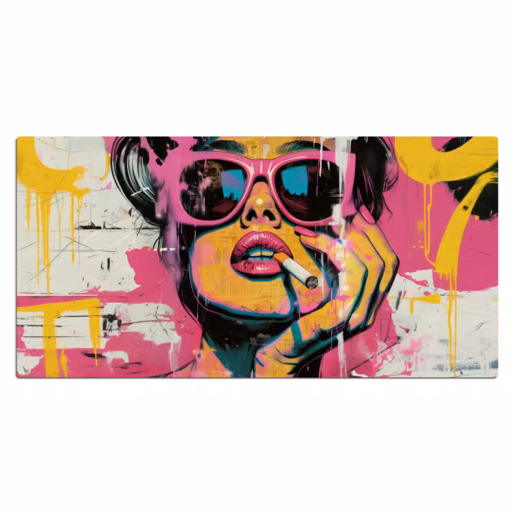 Bureau onderlegger - Portret - Vrouw - Abstract - Zonnebril — 1
