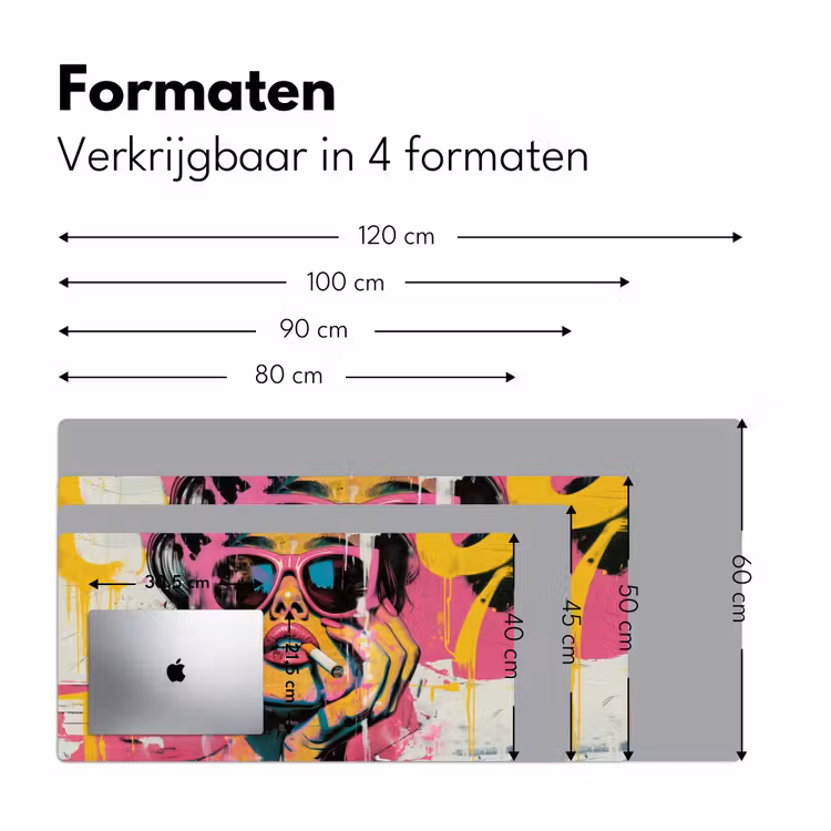 Bureau onderlegger - Portret - Vrouw - Abstract - Zonnebril — 7