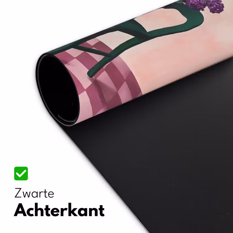 Bureau onderlegger - Stoel - Vaas - Bloemen - Geblokt — 4