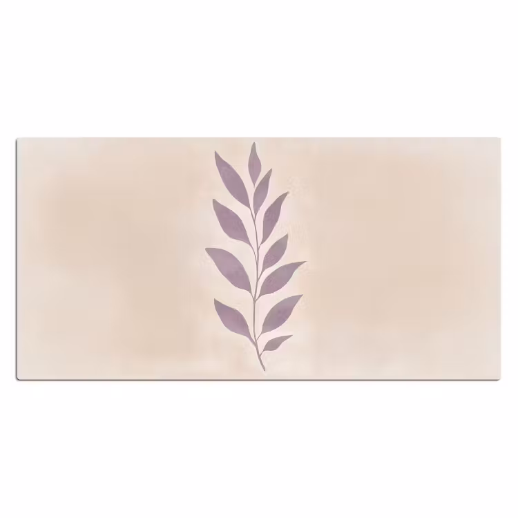 Bureau onderlegger - Tak - Bladeren - Minimalistisch - Beige — 1