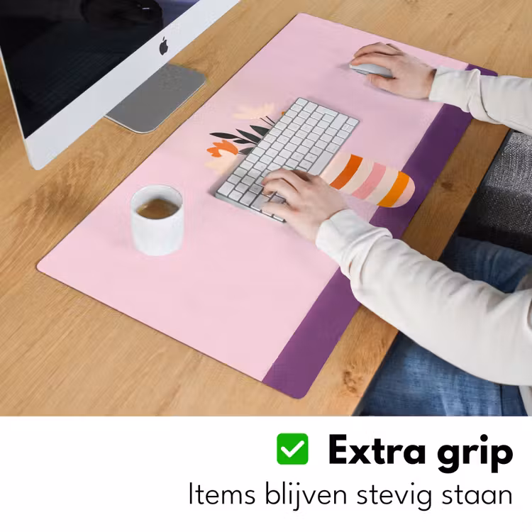 Bureau onderlegger - Tulpen - Vaas - Strepen - Paars — 5