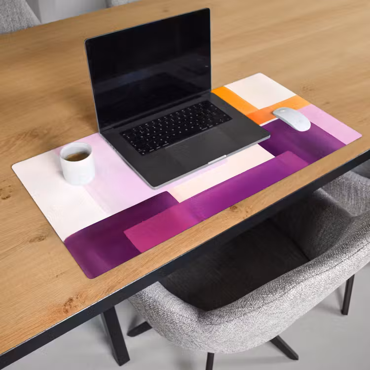 Bureau onderlegger - Vlakken - Abstract - Rechthoekig - Oranje — 2