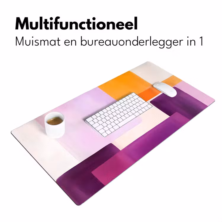 Bureau onderlegger - Vlakken - Abstract - Rechthoekig - Oranje — 6