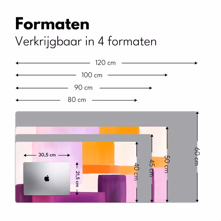 Bureau onderlegger - Vlakken - Abstract - Rechthoekig - Oranje — 7