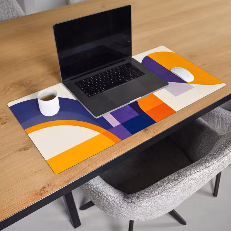 Bureau onderlegger - Vormen - Abstract - Grafisch - Oranje — 2