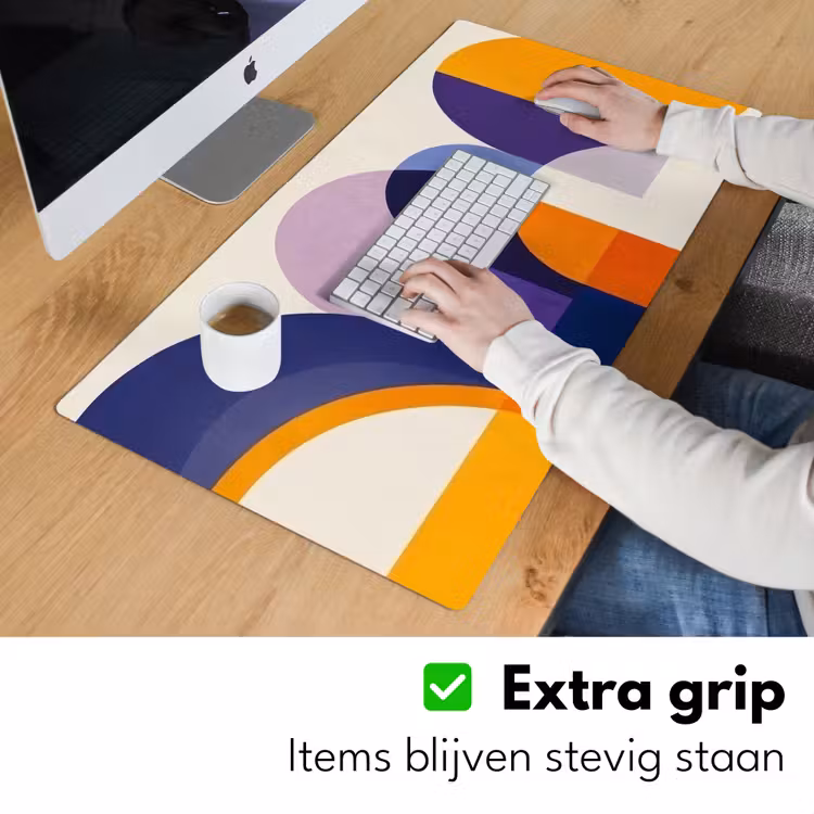 Bureau onderlegger - Vormen - Abstract - Grafisch - Oranje — 5