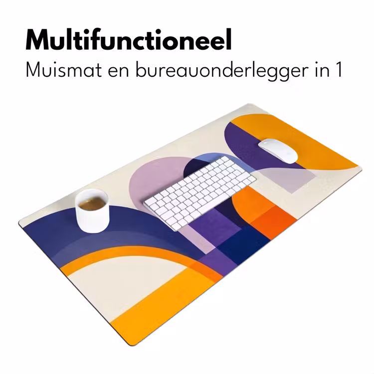 Bureau onderlegger - Vormen - Abstract - Grafisch - Oranje — 6