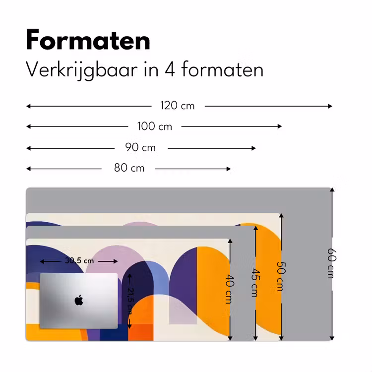 Bureau onderlegger - Vormen - Abstract - Grafisch - Oranje — 7
