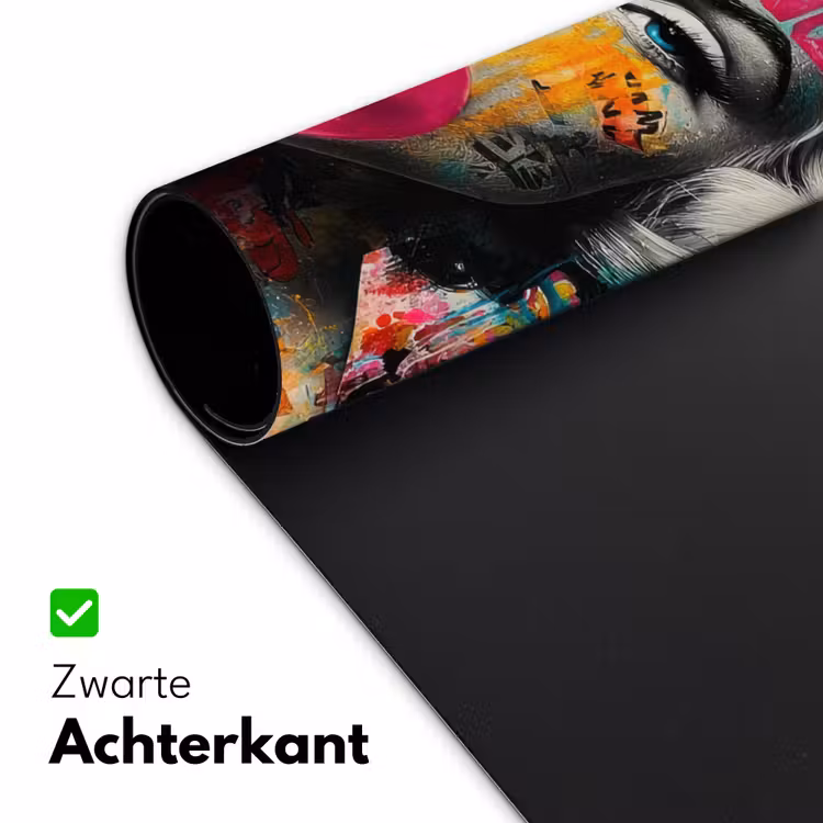 Bureau onderlegger - Vrouw - Kauwgom - Graffiti - Neonkleuren — 4
