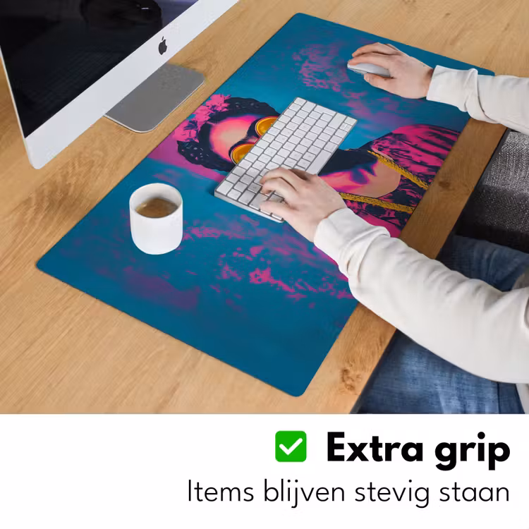 Bureau onderlegger - Vrouw - Kauwgom - Zonnebril - Oranje — 5