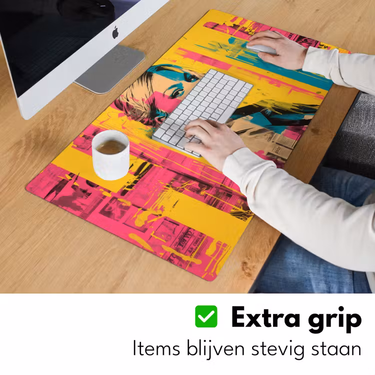Bureau onderlegger - Vrouw - Verfstrepen - Gekleurd — 5