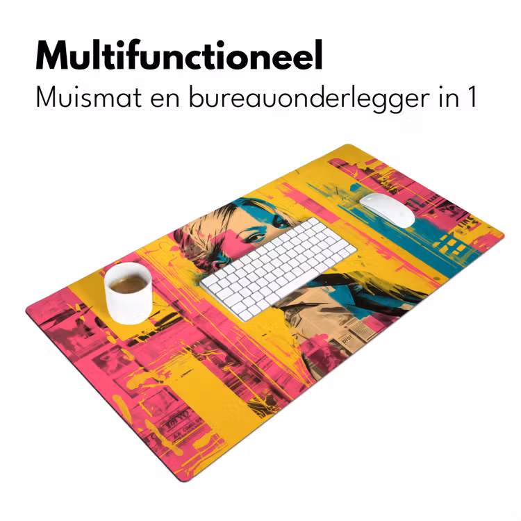 Bureau onderlegger - Vrouw - Verfstrepen - Gekleurd — 6