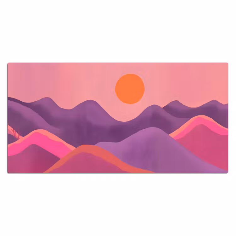 Bureau onderlegger - Zon - Heuvels - Paars - Abstract — 1