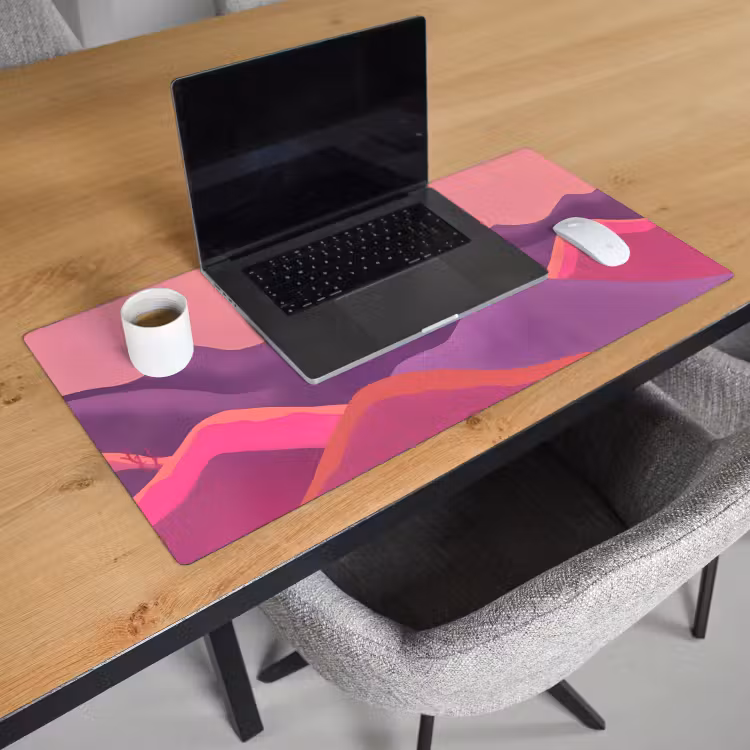 Bureau onderlegger - Zon - Heuvels - Paars - Abstract — 2