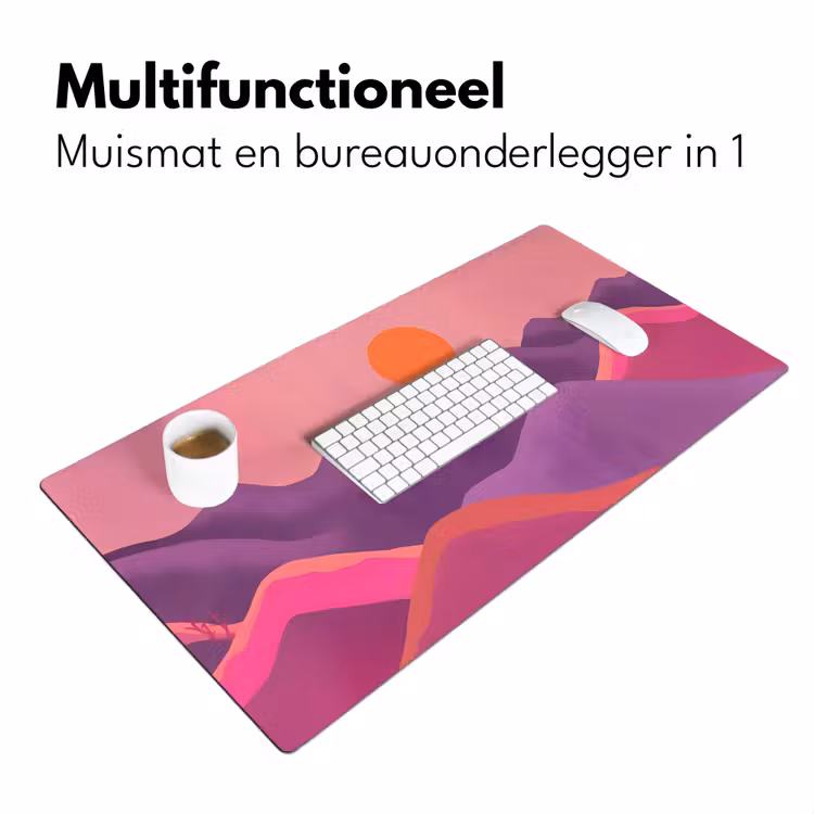 Bureau onderlegger - Zon - Heuvels - Paars - Abstract — 6