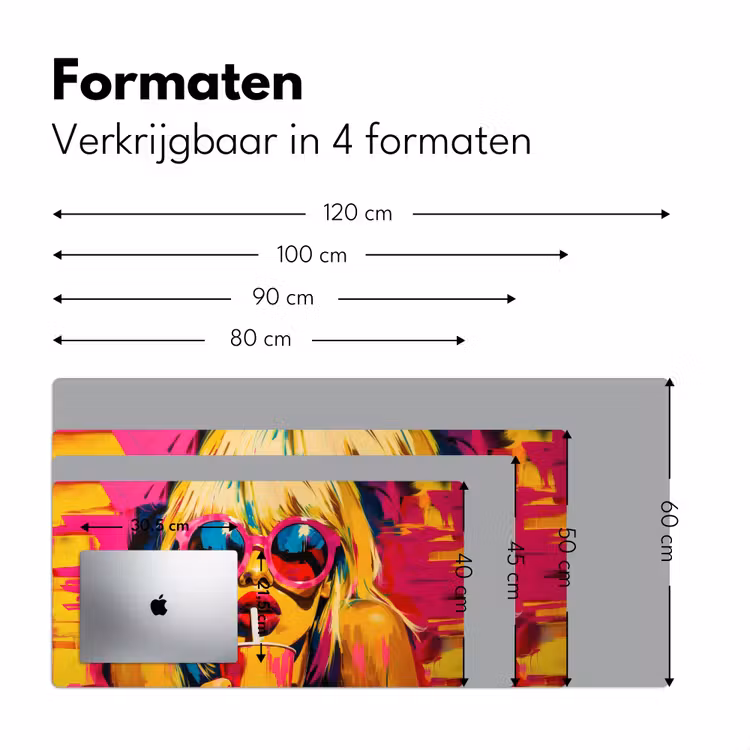 Bureau onderlegger - Zonnebril - Roze - Vrouw - Rietje — 7