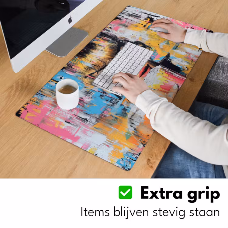 Bureau onderlegger - Zonnebril - Vrouw - Kleurrijk - Verfspetters — 5
