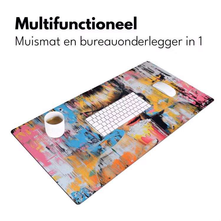 Bureau onderlegger - Zonnebril - Vrouw - Kleurrijk - Verfspetters — 6