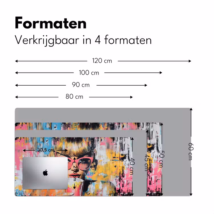 Bureau onderlegger - Zonnebril - Vrouw - Kleurrijk - Verfspetters — 7