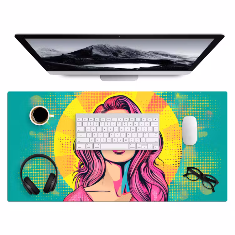 Bureau onderlegger - Zonnebril - Vrouw - Zonnig - Geel — 3