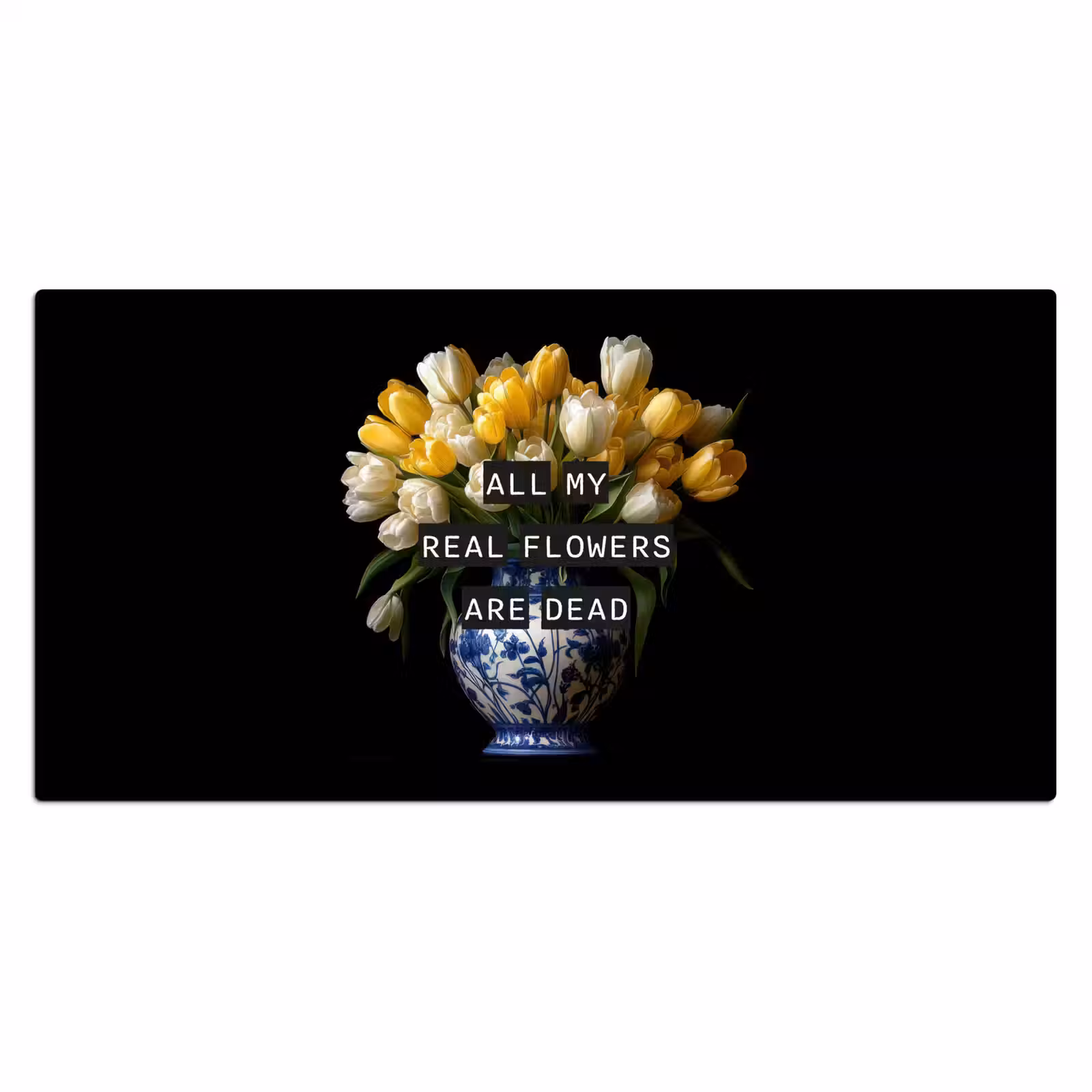 Bureau onderlegger - Quotes - Bloem - Tulp - Geel — 1