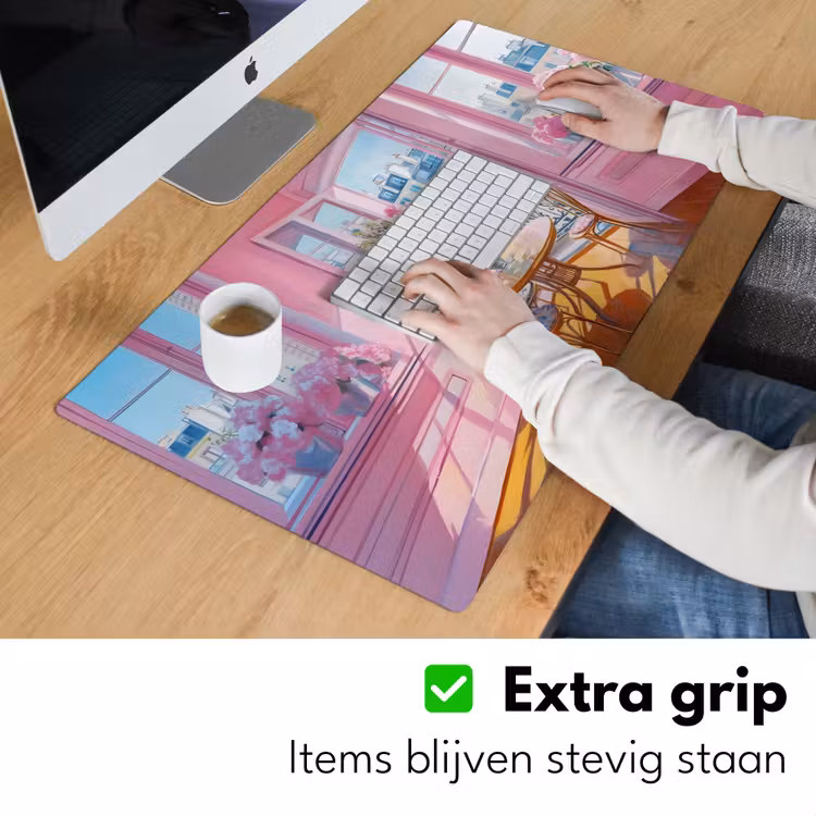 Bureau onderlegger - Pink - City - Bloemen — 5