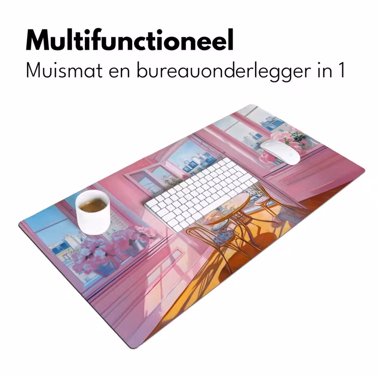 Bureau onderlegger - Pink - City - Bloemen — 6