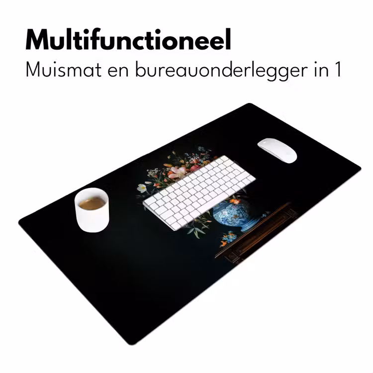 Bureau onderlegger - Roze - Bloemen - Vaas - Kleuren — 6