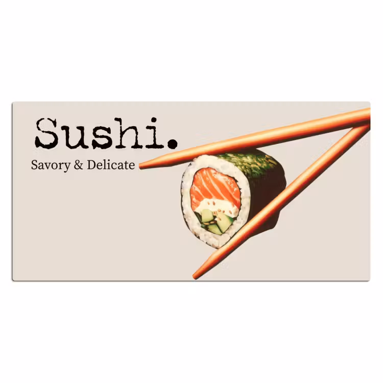 Bureau onderlegger - Sushi - Zalm - Rijst - Japans — 1