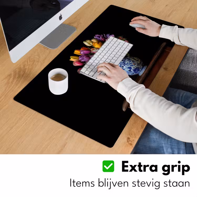Bureau onderlegger - Tulpen - Kleuren - Hout - Vaas — 5