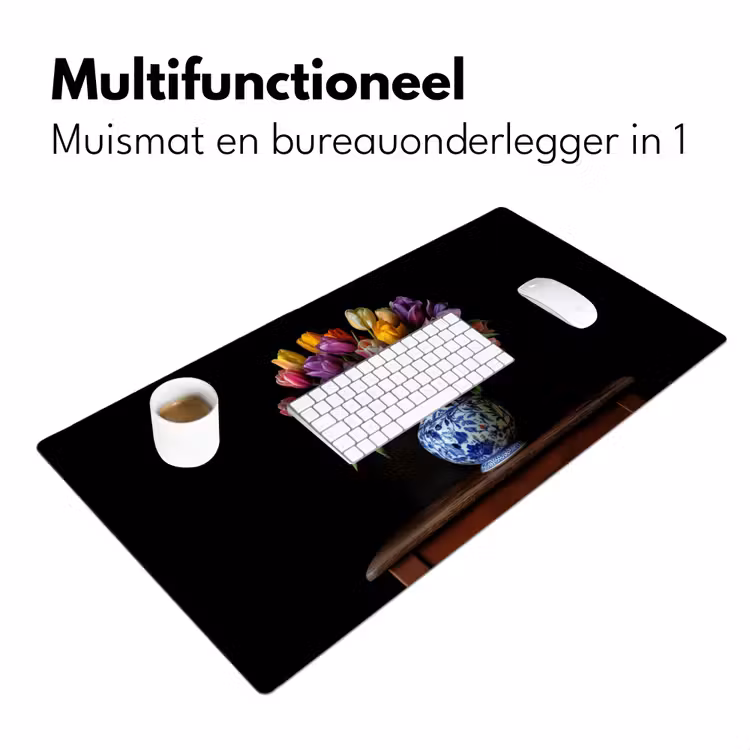 Bureau onderlegger - Tulpen - Kleuren - Hout - Vaas — 6